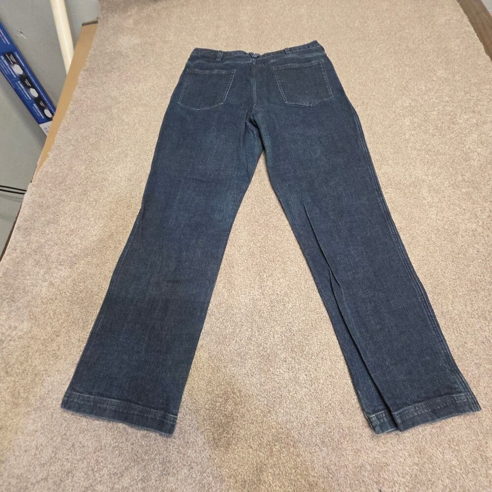 Duluth Trading Co Women's Dark Wash Straight Leg Jeans Size 14 x 33 straight